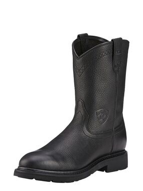 Men's Ariat Black Leather Western Work Boot